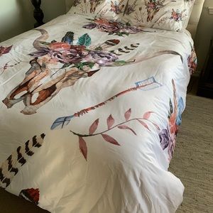Ink&Rag Boho Watercolor Comforter & 2 pillowcases
